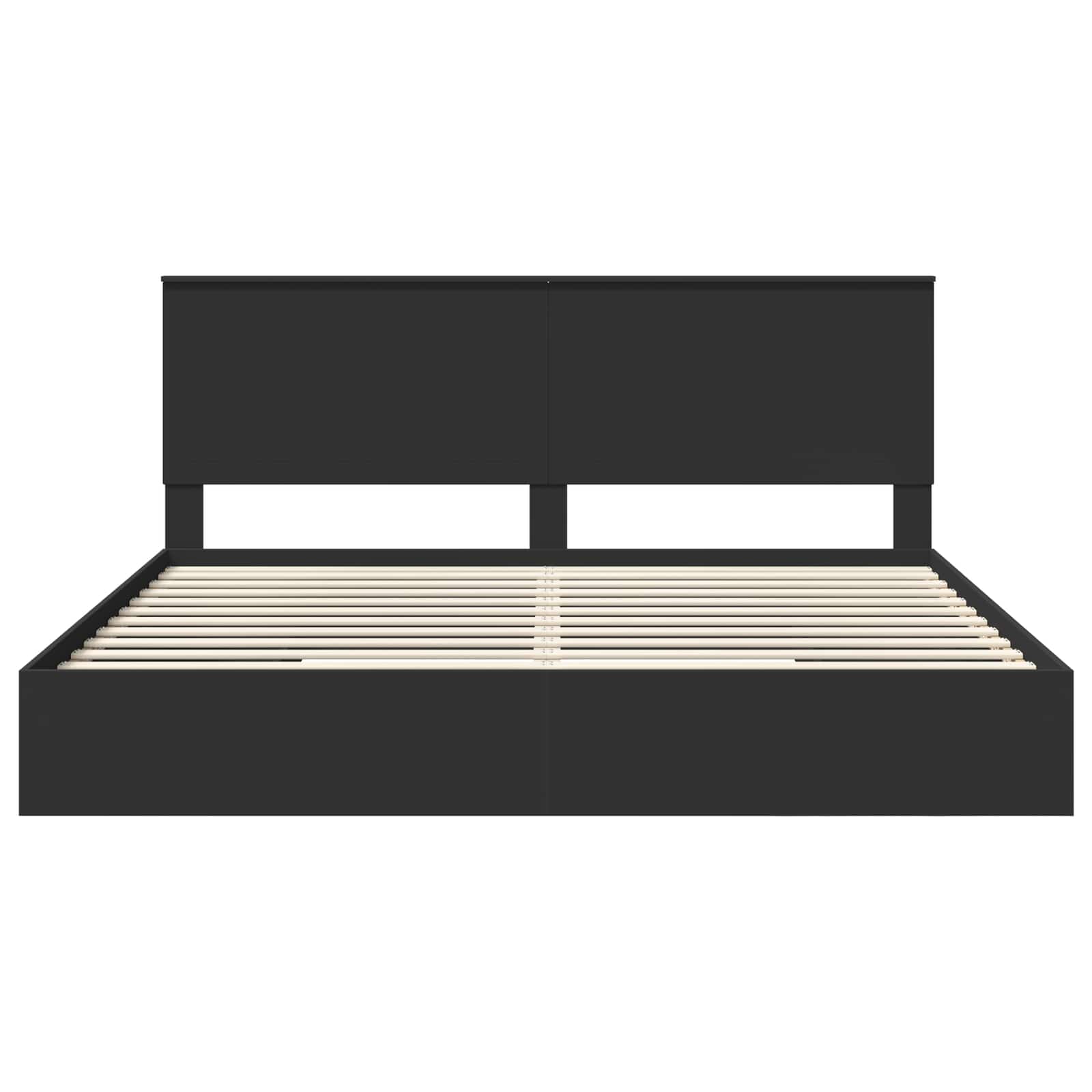 Letto con Contenitore Nero 200 x 200 cm Legno multistrato 3411174