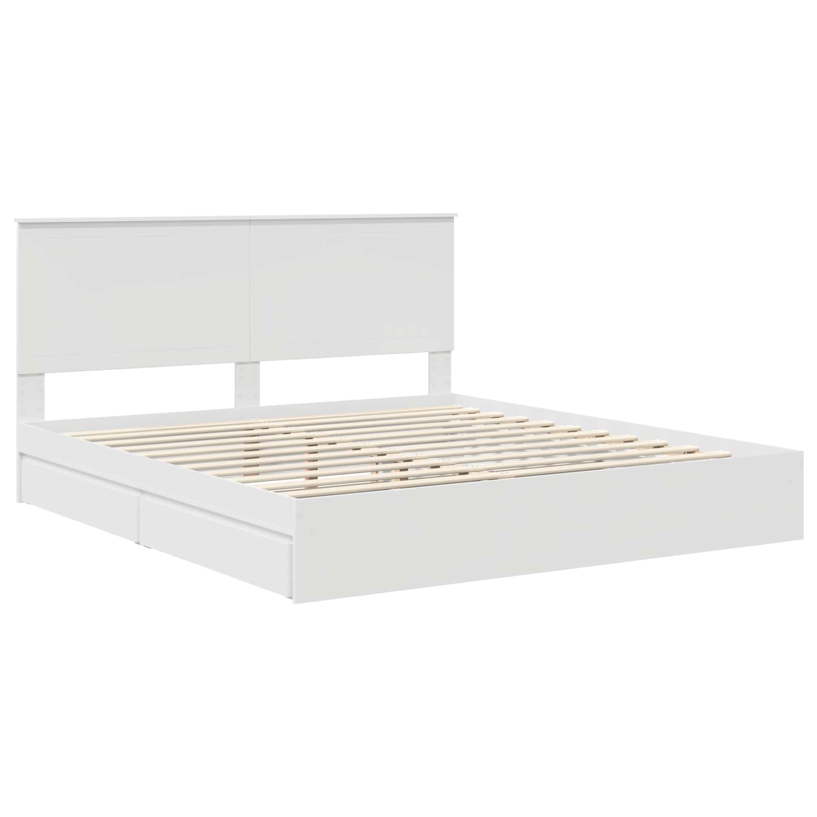 Letto con Contenitore Bianco 180 x 200 cm Legno multistrato 3411180
