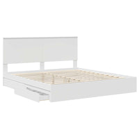 Letto con Contenitore Bianco 180 x 200 cm Legno multistrato 3411180