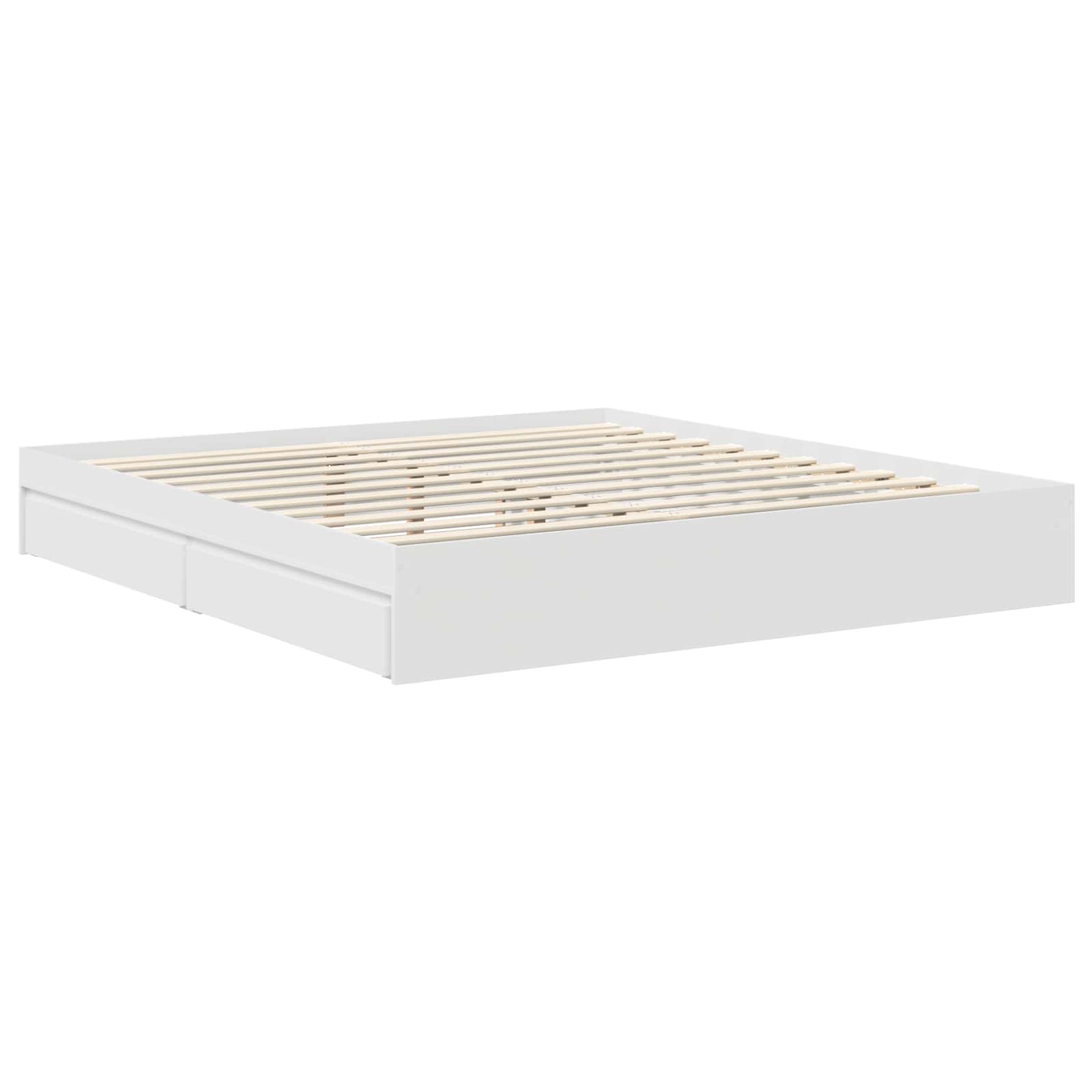 Letto con Contenitore Bianco 180 x 200 cm Legno multistrato 3411180