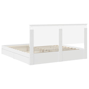Letto con Contenitore Bianco 180 x 200 cm Legno multistrato 3411180