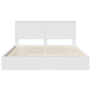 Letto con Contenitore Bianco 180 x 200 cm Legno multistrato 3411180