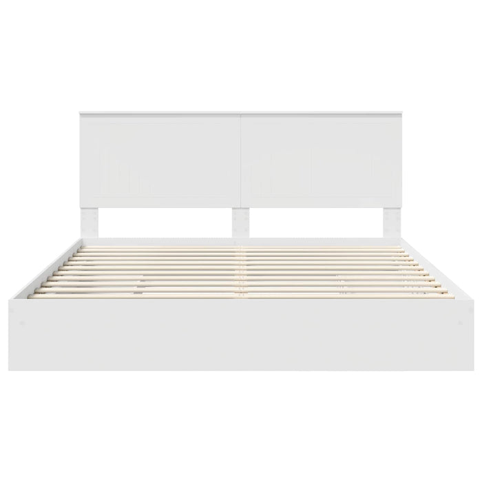 Letto con Contenitore Bianco 180 x 200 cm Legno multistrato 3411180