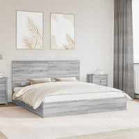 Letto con Contenitore con testiera Grigio Sonoma 180 x 200 cm 3411185