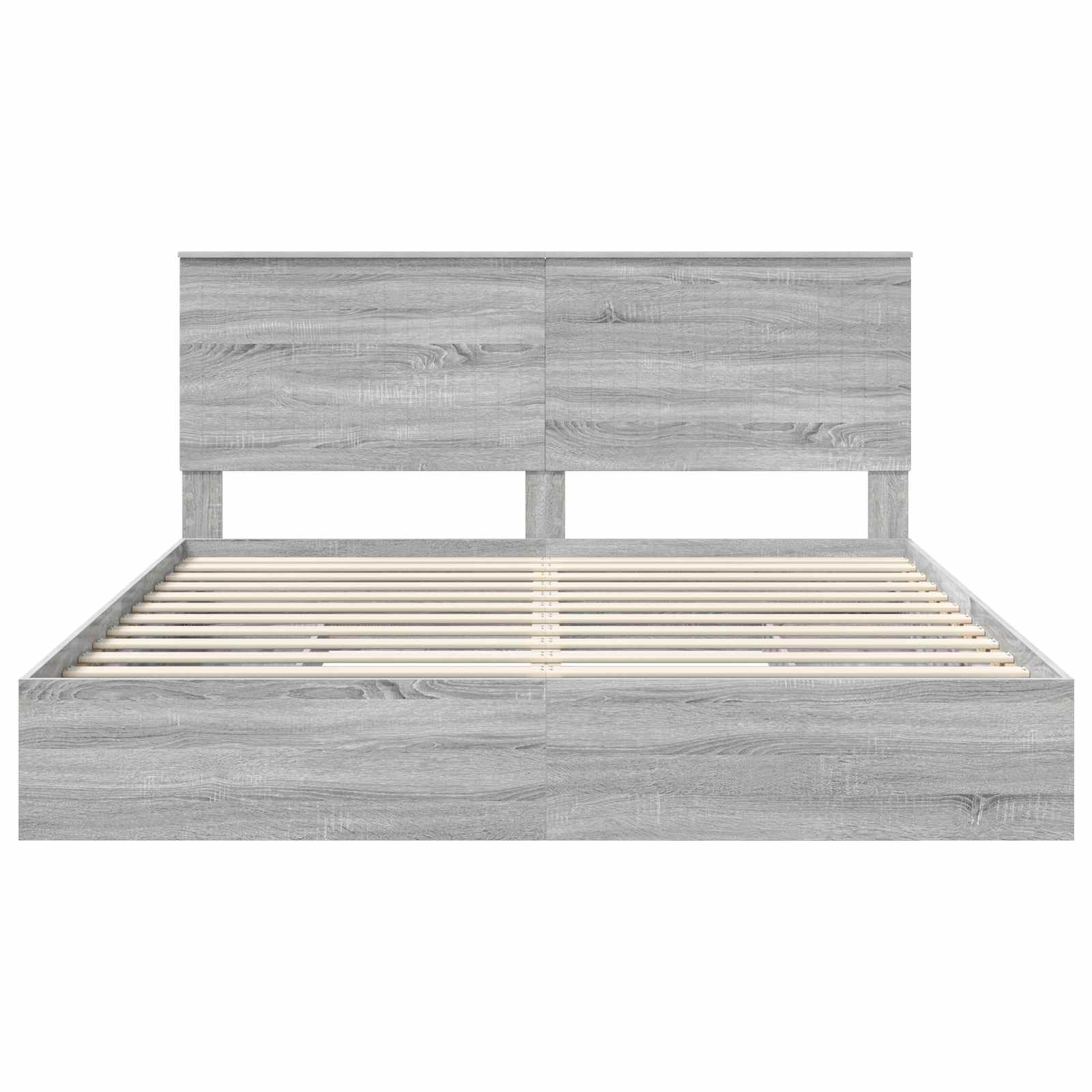 Letto con Contenitore con testiera Grigio Sonoma 180 x 200 cm 3411185