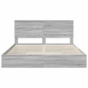 Letto con Contenitore con testiera Grigio Sonoma 180 x 200 cm 3411185