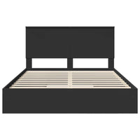 Letto con Contenitore Nero 150 x 200 cm Legno multistrato 3411195