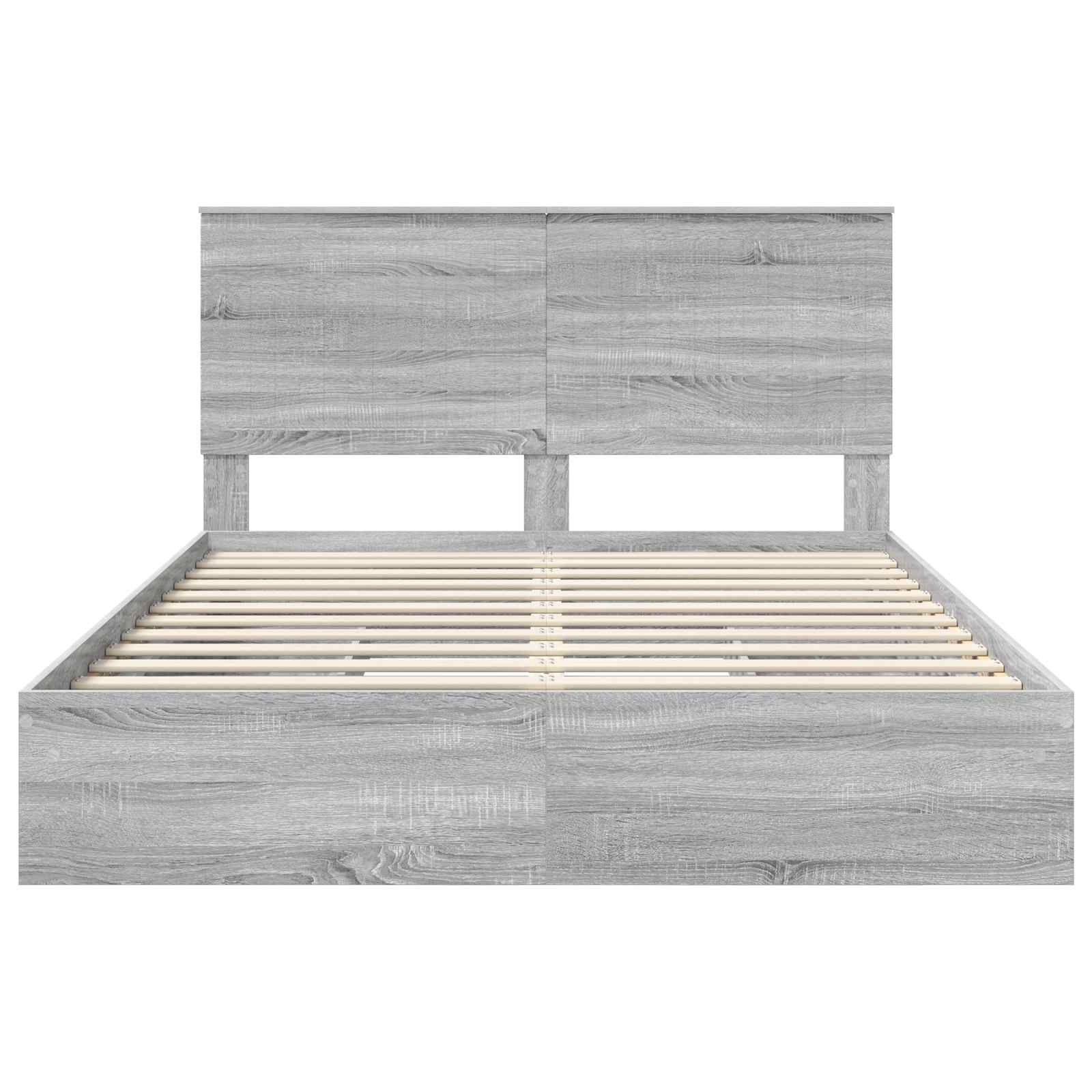 Letto con Contenitore con testiera-Struttura Letto con contenitore Grigio Sonoma 150 x 200 cm 363184