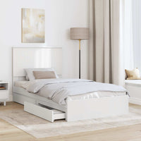 Letto con Contenitore Bianco 100 x 200 cm Legno multistrato 3411236