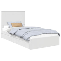 Letto con Contenitore Bianco 100 x 200 cm Legno multistrato 3411236