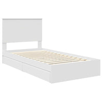 Letto con Contenitore Bianco 100 x 200 cm Legno multistrato 3411236