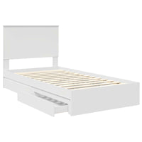 Letto con Contenitore Bianco 100 x 200 cm Legno multistrato 3411236