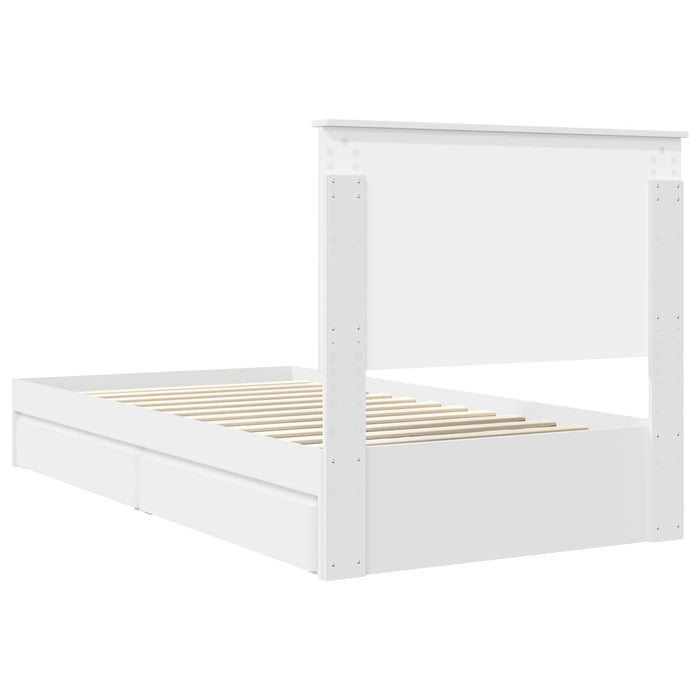Letto con Contenitore Bianco 100 x 200 cm Legno multistrato 3411236