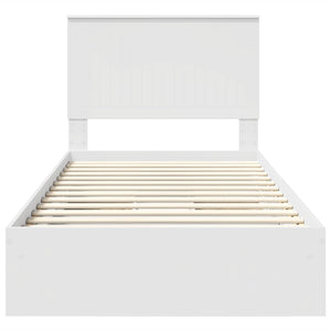 Letto con Contenitore Bianco 100 x 200 cm Legno multistrato 3411236