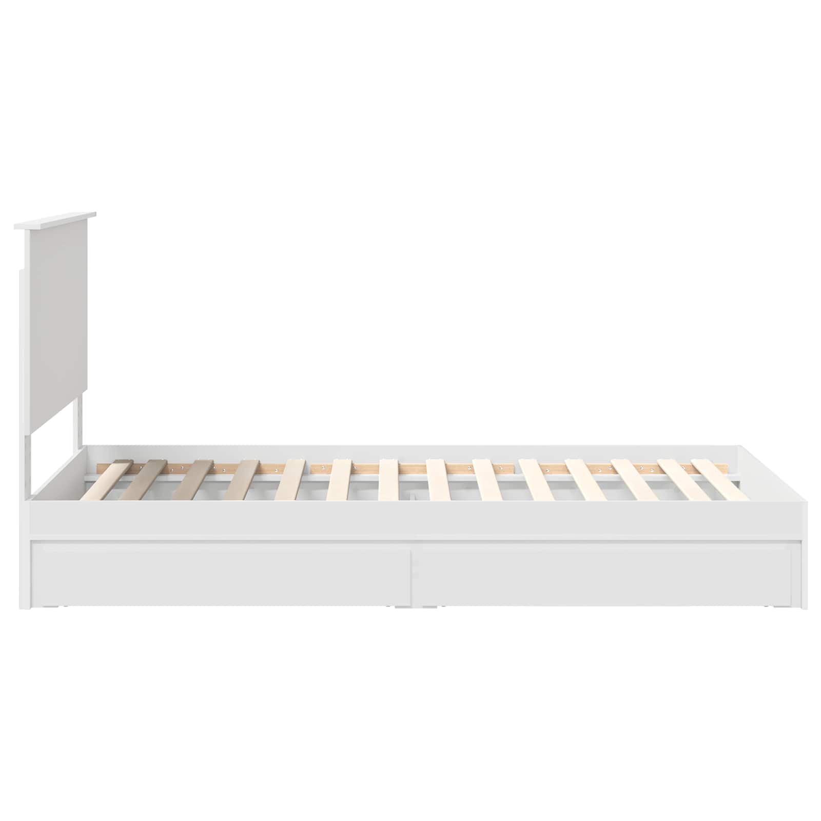Letto con Contenitore Bianco 100 x 200 cm Legno multistrato 3411236