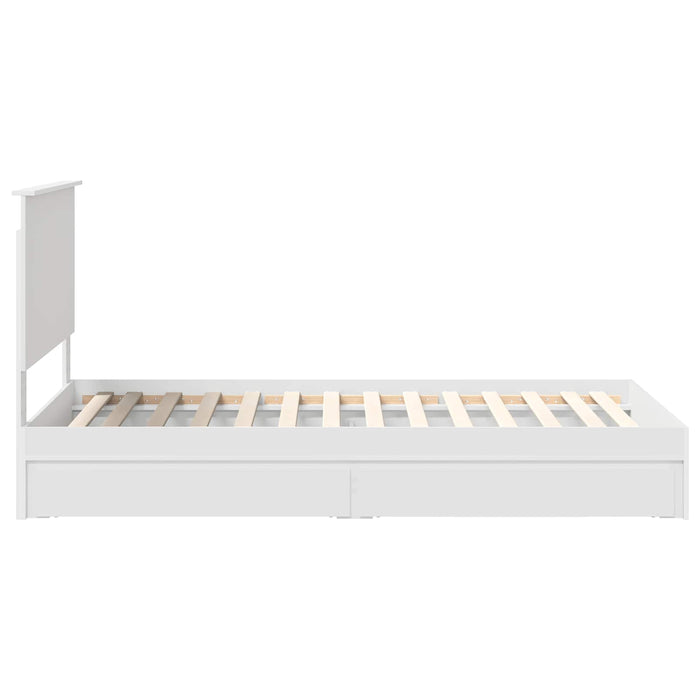 Letto con Contenitore Bianco 100 x 200 cm Legno multistrato 3411236