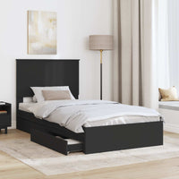 Letto con Contenitore Nero 100 x 200 cm Legno multistrato 3411237