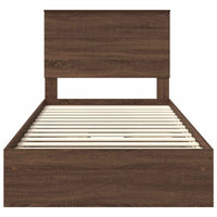 Letto con Contenitore con testiera Rovere Marrone 100 x 200 cm 3411242