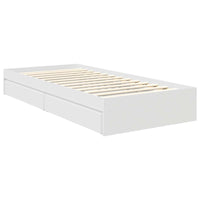 Letto con Contenitore Bianco 90 x 200 cm Legno multistrato 3411243