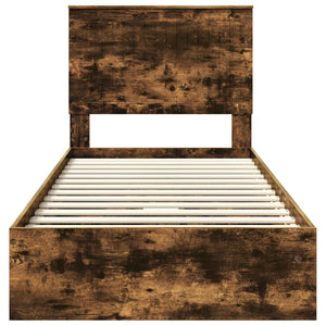 Letto con Contenitore Rovere fumé 90 x 200 cm Legno multistrato 3411247