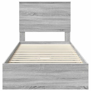 Letto con Contenitore con testiera Grigio Sonoma 90 x 200 cm 3411248