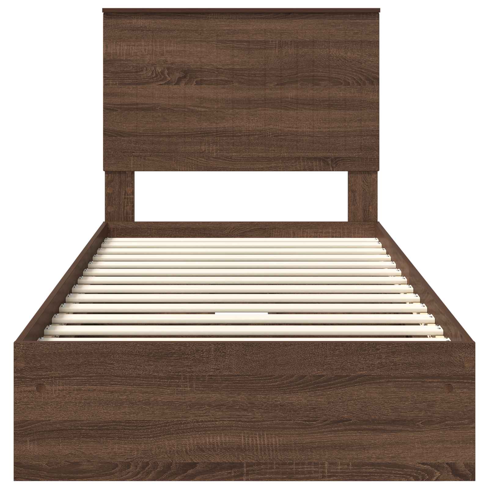 Letto con Contenitore con testiera Rovere Marrone 90 x 200 cm 3411249