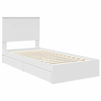Letto con Contenitore Bianco 90 x 190 cm Legno multistrato 3411250