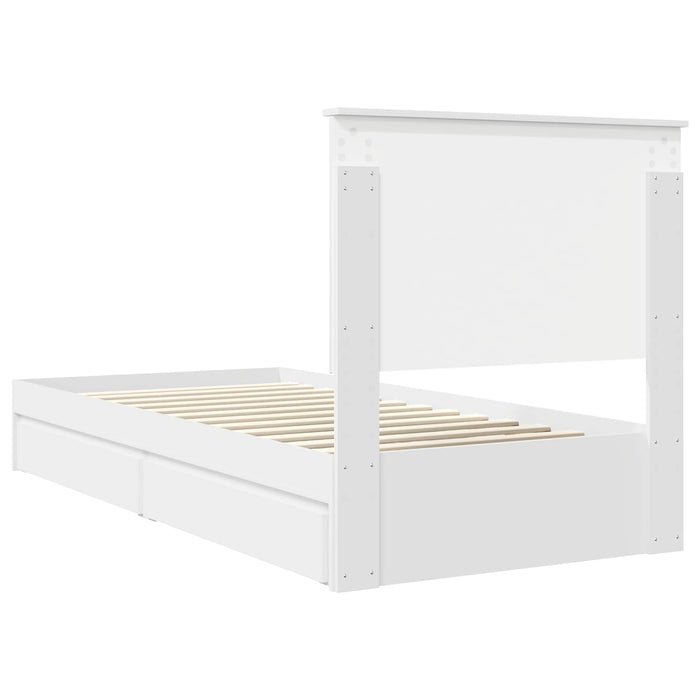 Letto con Contenitore Bianco 90 x 190 cm Legno multistrato 3411250