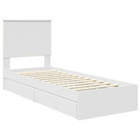 Letto con Contenitore Bianco 75 x 190 cm Legno multistrato 3411257