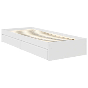 Letto con Contenitore Bianco 75 x 190 cm Legno multistrato 3411257