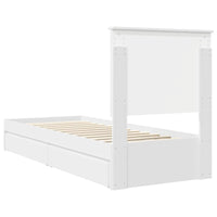 Letto con Contenitore Bianco 75 x 190 cm Legno multistrato 3411257