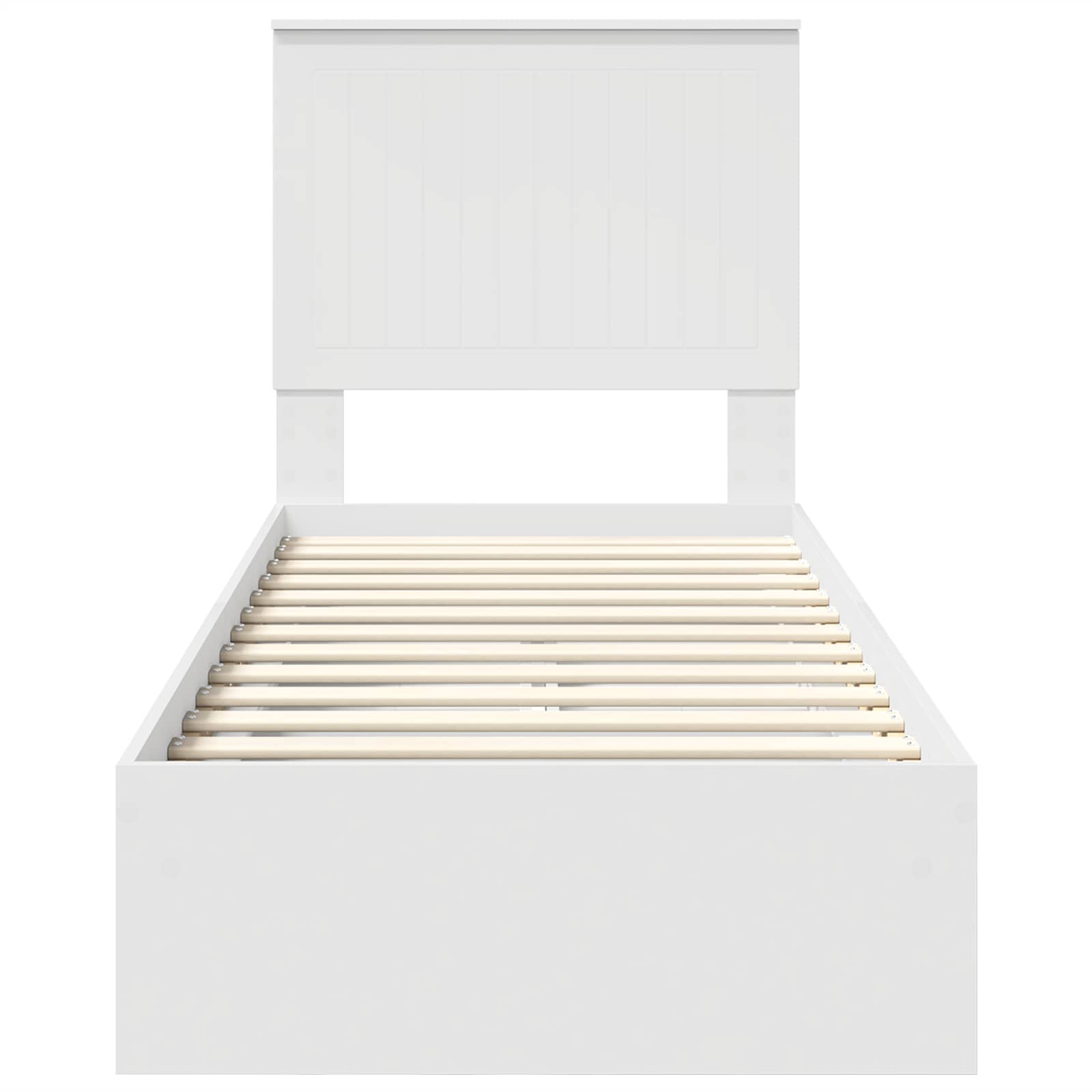 Letto con Contenitore Bianco 75 x 190 cm Legno multistrato 3411257