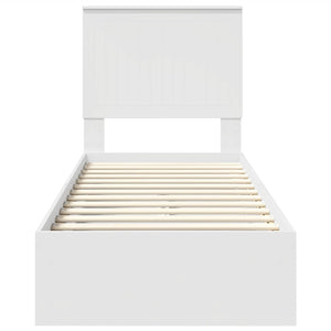 Letto con Contenitore Bianco 75 x 190 cm Legno multistrato 3411257