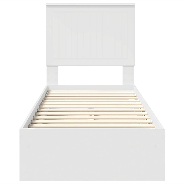 Letto con Contenitore Bianco 75 x 190 cm Legno multistrato 3411257