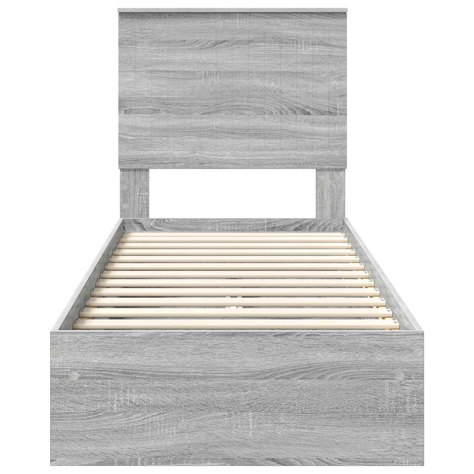 Letto con Contenitore con testiera-Struttura Letto con contenitore Grigio Sonoma 75 x 190 cm 700730
