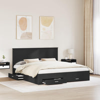 Struttura del letto Nero 180 x 200 cm Legno multistrato 3411272