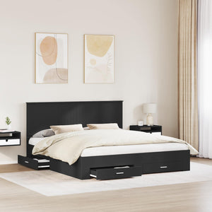 Struttura del letto Nero 180 x 200 cm Legno multistrato 3411272