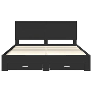 Struttura del letto Nero 180 x 200 cm Legno multistrato 3411272