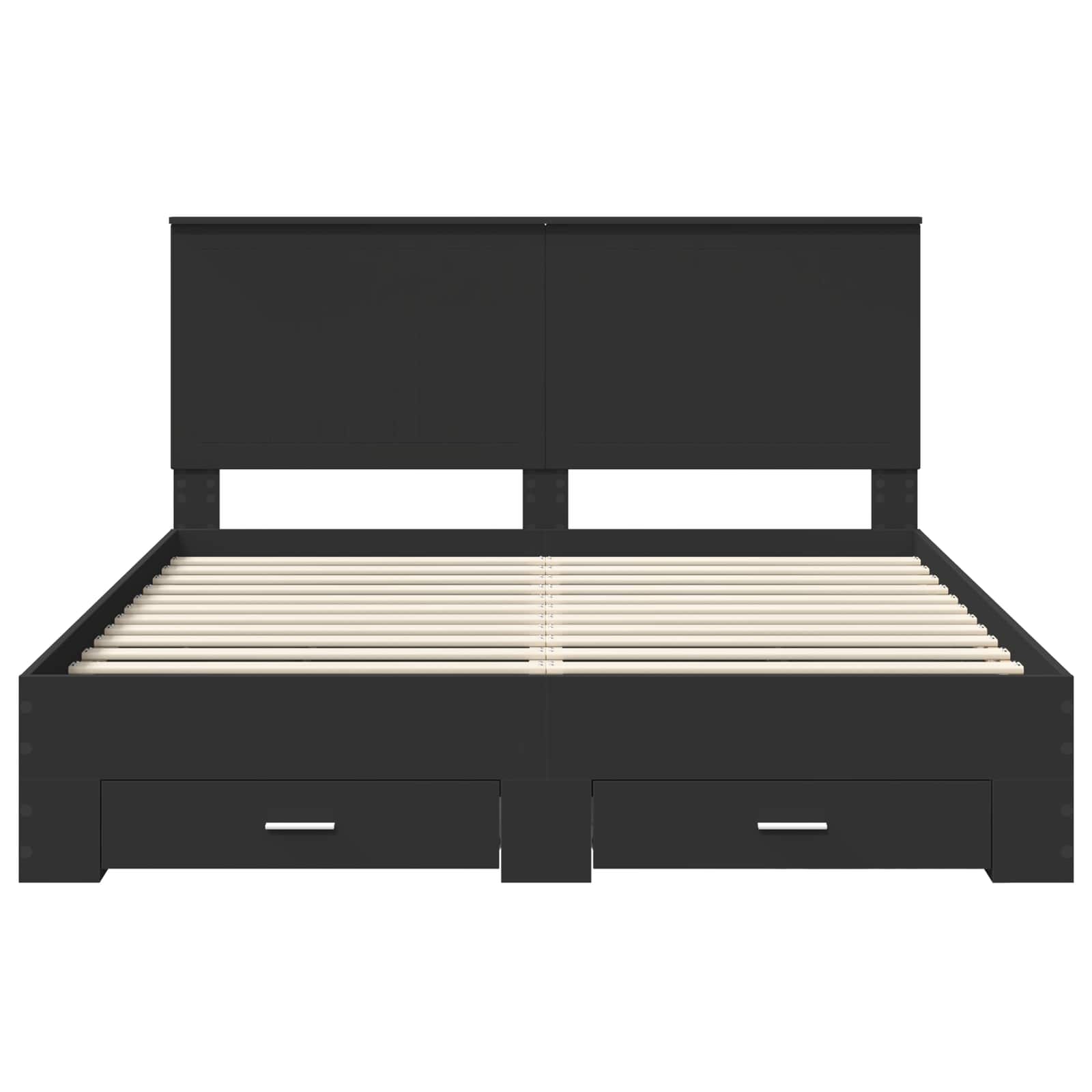 Struttura del letto Nero 160 x 200 cm Legno multistrato 3411281