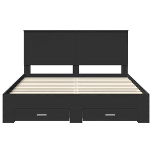 Struttura del letto Nero 160 x 200 cm Legno multistrato 3411281