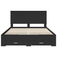 Struttura del letto con testiera-Giroletto con Testiera Nero e Argento 150 x 200 cm 851799