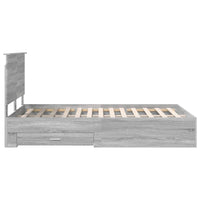 Struttura del letto con testiera-Giroletto con Testiera Grigio Sonoma 120 x 200 cm 126271