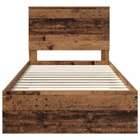 Struttura del letto con testiera-Giroletto con Testiera Legno vecchio 100 x 200 cm 851264