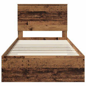 Struttura del letto con testiera-Giroletto con Testiera Legno vecchio 100 x 200 cm 851264