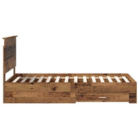 Struttura del letto con testiera-Giroletto con Testiera Legno vecchio 100 x 200 cm 851264