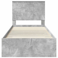 Struttura del letto con testiera-Giroletto con Testiera Grigio cemento 90 x 200 cm 188626