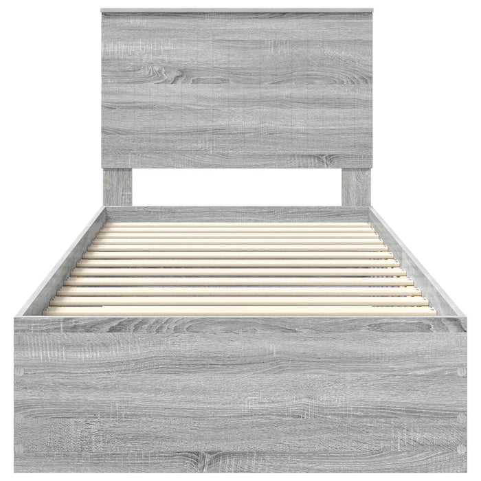 Struttura del letto Grigio Sonoma 90 x 200 cm Legno multistrato 3411355