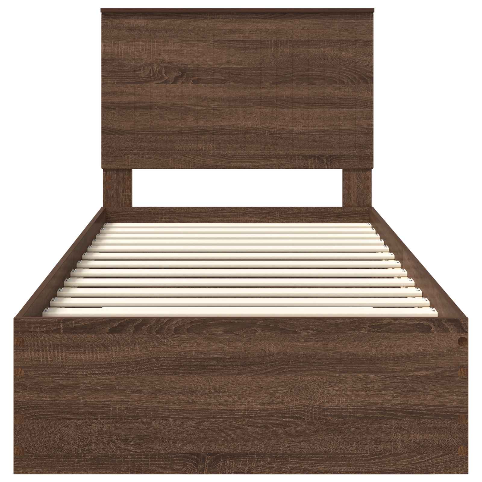 Struttura del letto Rovere Marrone e Argento 90 x 190 cm 3411365