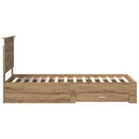 Struttura del letto con testiera-Giroletto con Testiera Rovere artigianale 90 x 190 cm 895131