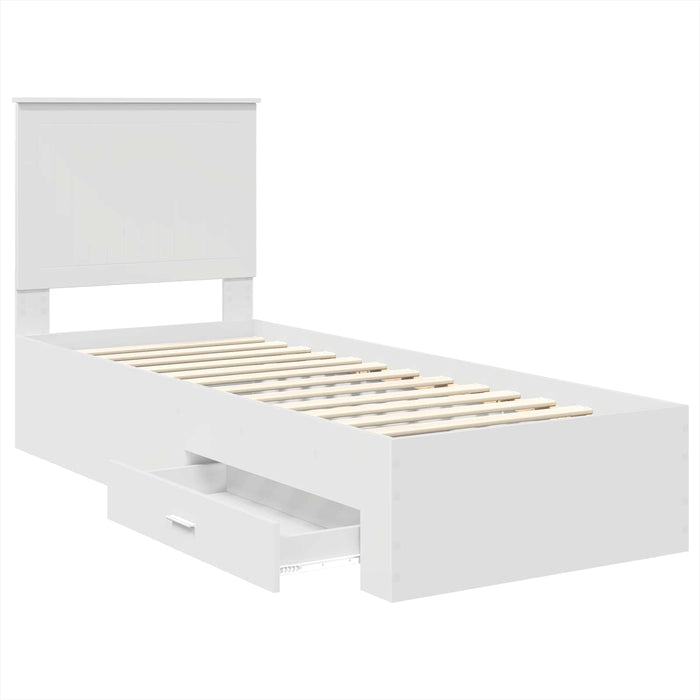 Struttura del letto con testiera-Giroletto con Testiera Bianco e Argento 75 x 190 cm 115725